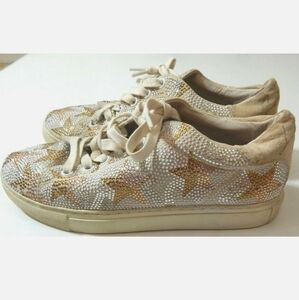 Lola Cruz Crystal Star Sneakers